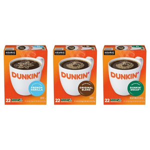 22 Dunkin K-Cup Coffee Pods