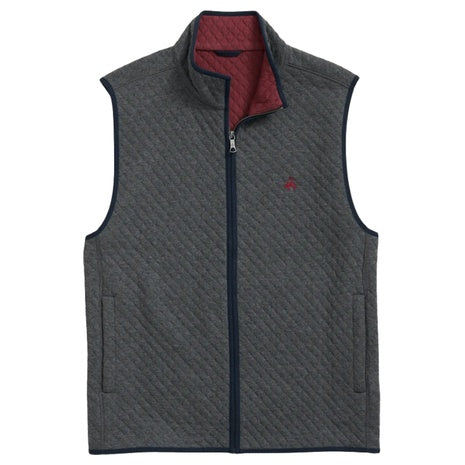 Men's Cotton Blend Diamond Quilted Full Zip Vest