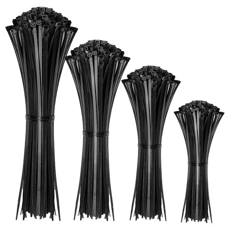 400-Pack Self-Locking Plastic Nylon Cable Zip Ties