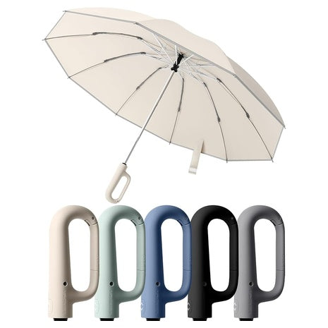 Automatic Reverse Umbrella With Carabiner Clip Handle