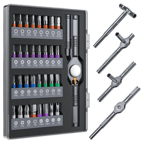 32-In-1 T-Handle Magnetic Ratchet Screwdriver Set