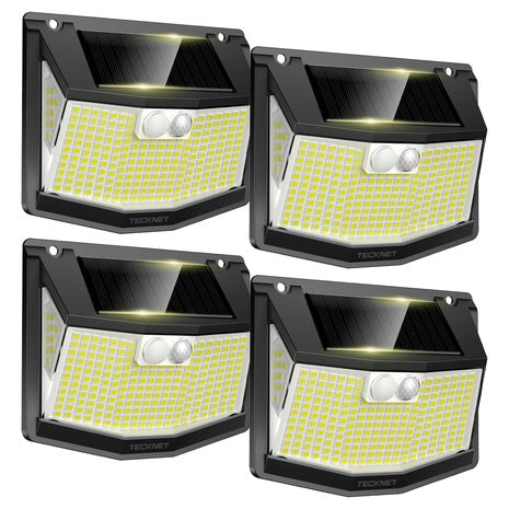 4 Outdoor Solar 248 LED Motion Sensor Lights