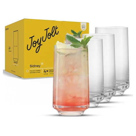 4 JoyJolt Highball Glasses