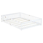Nestfair Frame Queen Platform Bed With Safety Guardrails And Door