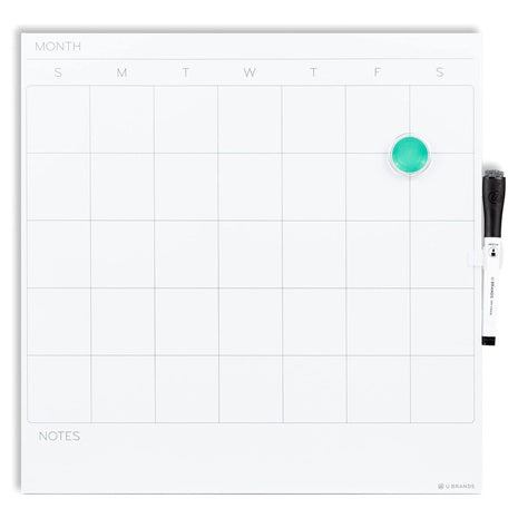 14"x14" Magnetic Dry Erase Calendar Whiteboard W/Marker & Magnet