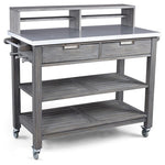 Homestyles Maho Gray Teak Potting Bench
