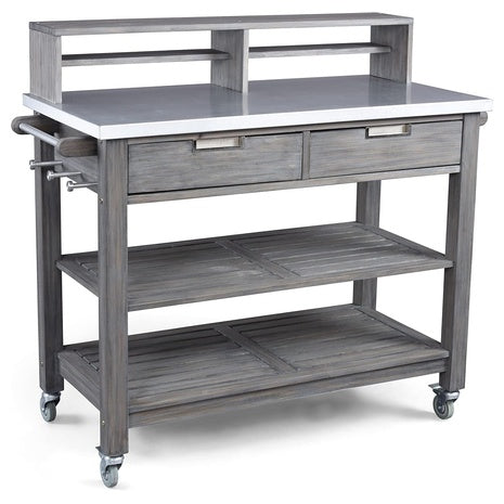 Homestyles Maho Gray Teak Potting Bench