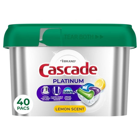 40 Cascade Platinum Dishwasher Pods