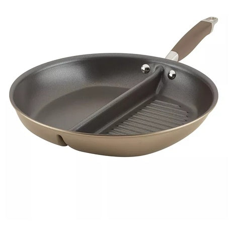 12.5" Anolon Advanced Home Hard Anodized Nonstick Divided Grill and Griddle Skillet
