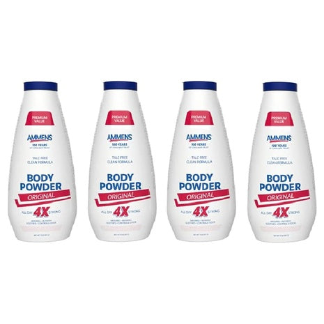 4-Pack Ammens Body Powder (11oz)