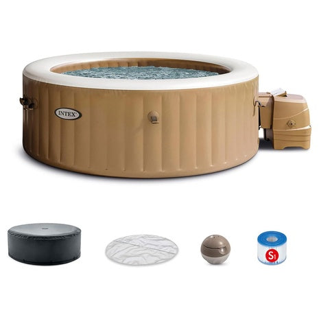Intex PureSpa 4-Person Bubble Massage Spa with 120 Jets & Cover