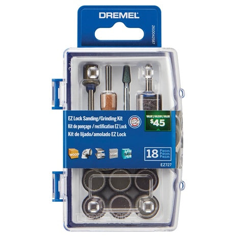 18-Piece EZ Lock Sanding & Grinding Rotary Tool Accessories Kit