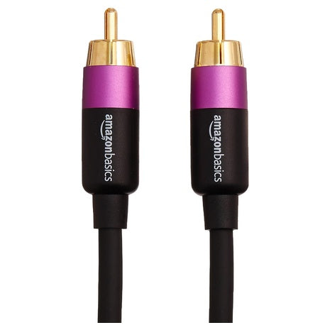 Amazon Basics 35' Subwoofer RCA Audio Cable W/ Gold-Plated Connectors