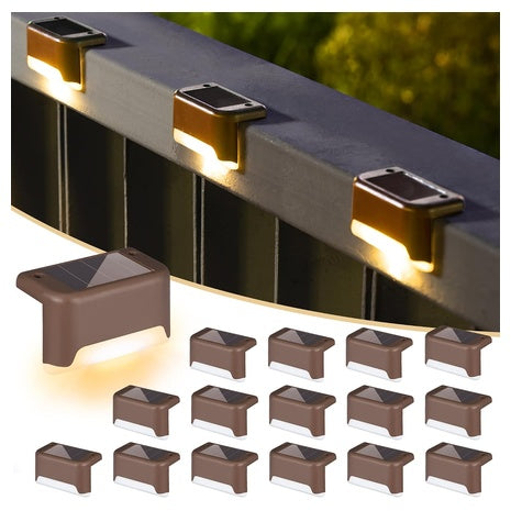 16-Pack Solpex Waterproof Outdoor LED Solar Deck Lights