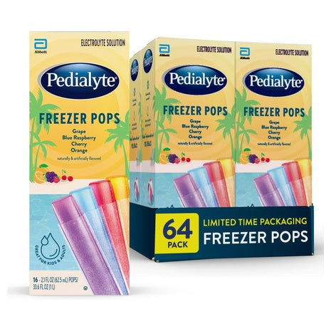 64 Pedialyte Electrolyte Freezer Pops