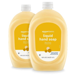 2-Pack 50oz Amazon Basics Milk and Honey Liquid Hand Soap Refill