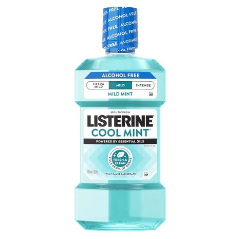 6 Bottles Listerine Cool Mint Alcohol-Free Mouthwash (16.9oz)