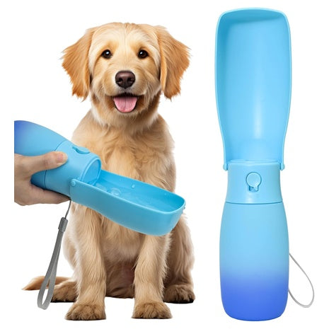 19-Oz VEPOUYU Leak-Proof Portable Dog Water Bottle W/ Foldable Bowl (2 Colors)