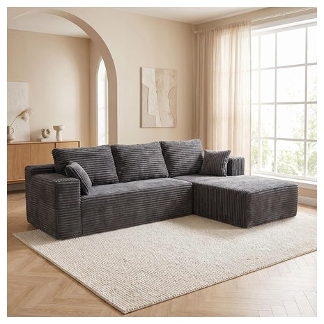 Hommidika 106" Boneless Sectional Sofa With L-Shape Chaise