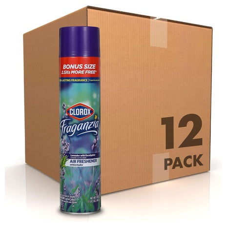 12-Pack Clorox Fraganzia Lavender Eucalyptus Air Freshener (20oz)