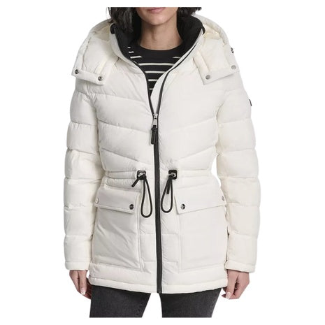 DKNY Women's Shine Hooded Anorak Puffer Coat