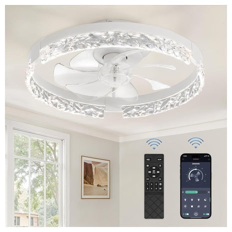 3-Pack 18” Ceiling Fan with Light & Remote
