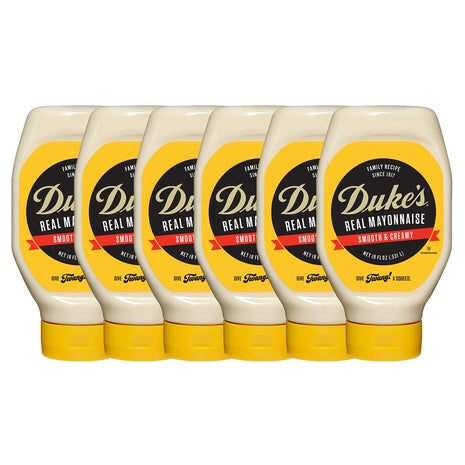 6 Squeeze Bottles Of Duke's Mayonnaise