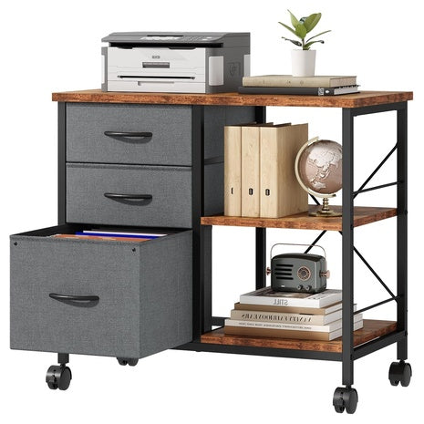 Dumos 3 Drawer Rolling Mobile File Cabinet