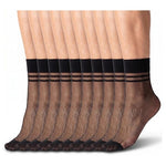 10-Pair Sheer Ankle Nylon Socks