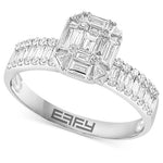 EFFY Diamond Cluster Engagement Ring in 14k White Gold