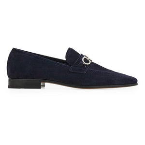 Ferragamo Balty Gancini Suede Loafers