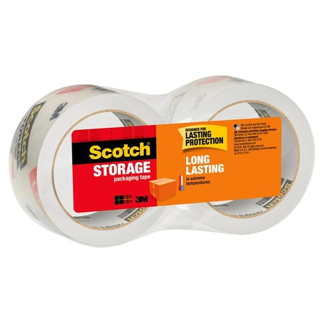 2 Rolls Scotch Long Lasting Packaging Tape