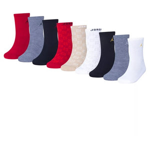 9-Pack Jordan Kids Crew Socks Gift Box