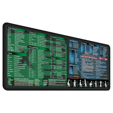 XXL Excel & Word Cheat Sheet Mousepad
