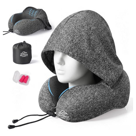 SkytraxComf Travel Neck Pillow W/ Hood