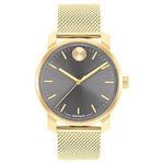 Movado Bold Men's Access Yellow Gold Ion-Plated Quartz Watch w/ Mesh Bracelet