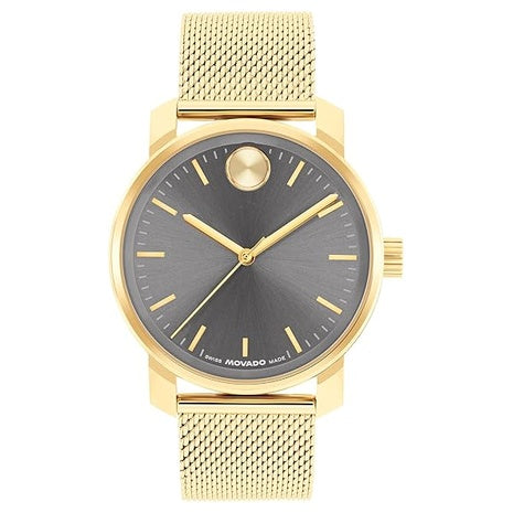 Movado Bold Men's Access Yellow Gold Ion-Plated Quartz Watch w/ Mesh Bracelet
