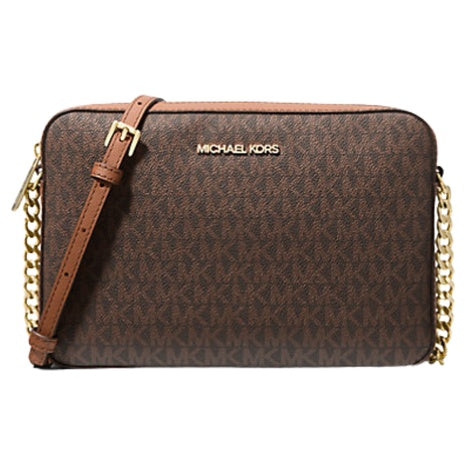 Michael Kors Women's Jet Set Large Printed Logo Crossbody Bag