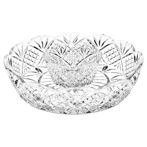 Godinger Dublin Crystal Scalloped Large Chip-n-Dip