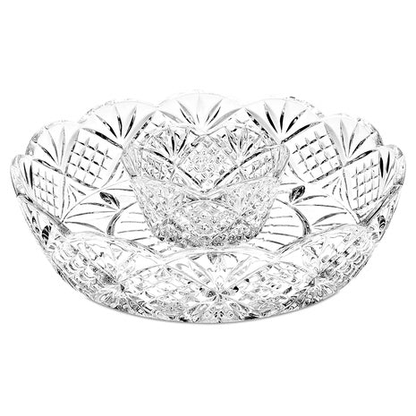 Godinger Dublin Crystal Scalloped Large Chip-n-Dip