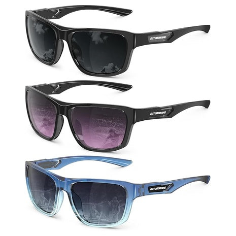 3-Pack Unisex UV400 Protection Polarized Sunglasses