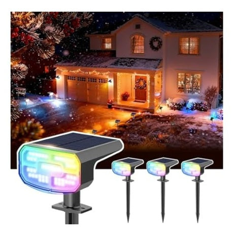 4-Pack Daminy Color Changing Solar Spot Lights