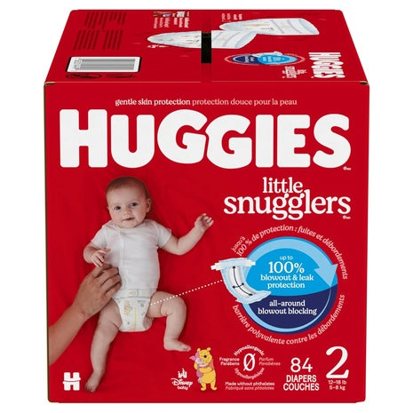 84 Huggies Little Snugglers Size 2 Diapers
