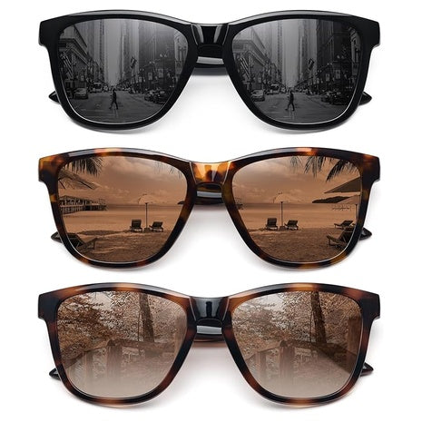 3-Pack Men's Polarized Sunglasses