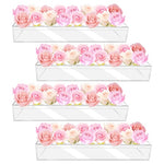 4 Acrylic Rectangular Flower Vases