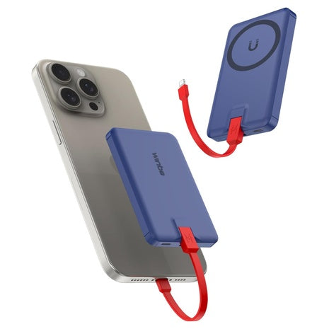5000mAh Mini Portable Magnetic Power Bank With Bulit-in Cable