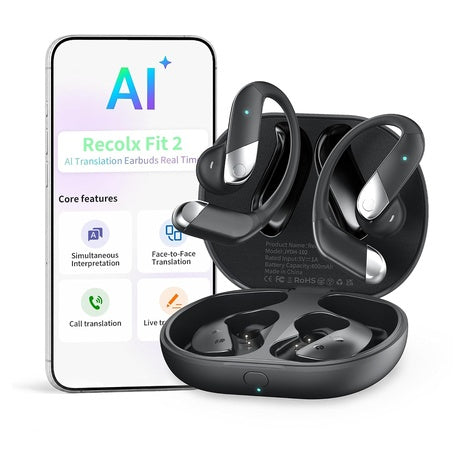 Recolx Fit 2 AI Voice Recorder Note Taker & Translation Earbuds