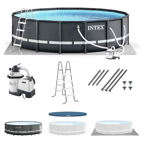 Intex Ultra XTR Frame Pool Set with Sand Filter, Ladder & Cover