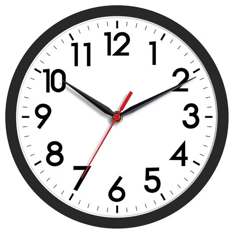 8" Silent Analog Wall Clock