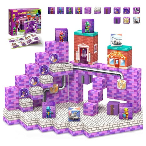 Magnetic Dinosaur Building Blocks Toy